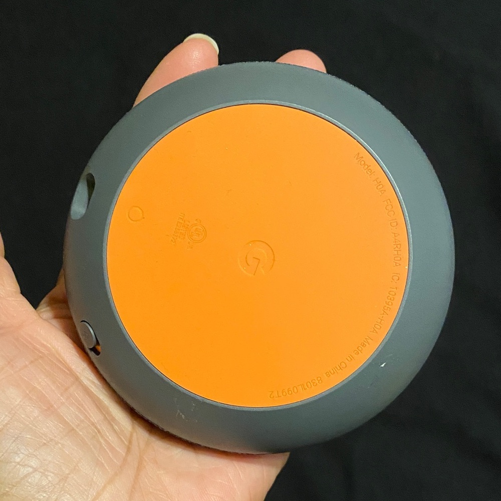 Google Nest Mini in Orange and Gray